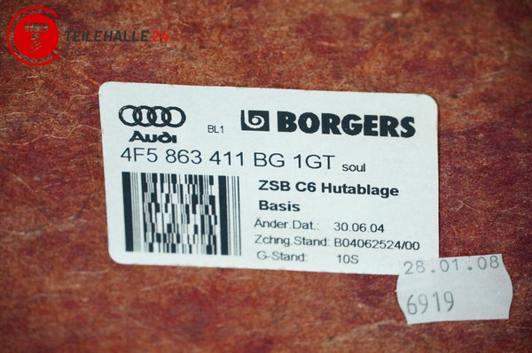 Audi A6 4F C6 Limousine Hutablage Kofferraumabdeckung soul Basis 4F5863411BG