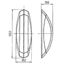 Hella Umrissleuchte oval links Seitenbegrenzung C5W 12V rot weiß Fahrerseite