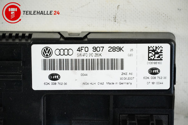 Audi A6 4F C6 Komfortsteuergerät Zentralelektrik Steuergerät Bordnetz 4F0907289K