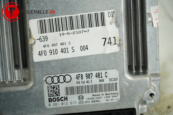 Audi A6 4F C6 3.0 TDI BMK Schlosssatz Motorsteuergerät Funk 4F0910401S 909131D