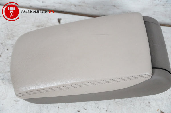 Audi A6 C6 4F Mittelarmlehne Ablagefach Mittelkonsole Leder kardamombeige