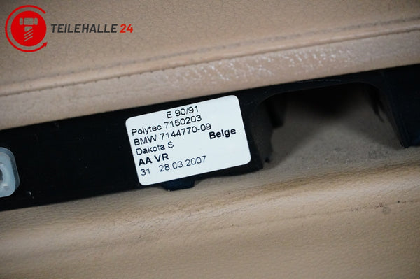 BMW E91 E90 3er Türverkleidung vorne rechts Leder Dakota savannabeige 7144770