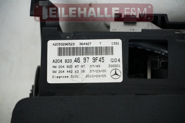 Mercedes S204 W204 Zentraldisplay Bordmonitor ausfahrbar Comand A2048204697