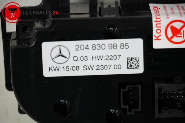 Mercedes S204 W204 C-Klass Klimabedienteil Klimaanlage Bedieneinheit A2048309885