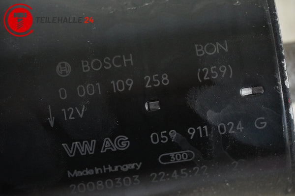 Audi A6 4F C6 3.0 2.7 TDI Anlasser Starter 059911024G Bosch 0001109258