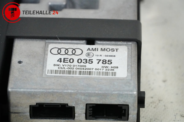 Audi A6 4F C6 A5 8T Q7 4L Music Interface MMI AMI MOST Fidelity 4E0035785