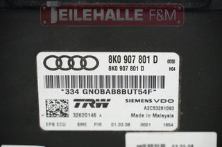 Audi A4 B8 8K Steuergerät Parkbremse Parkbremssteuergerät Handbremse 8K0907801D