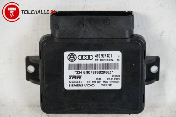 Audi A6 4F C6 Steuergerät elektronische Feststellbremse Parkbremse 4F0907801