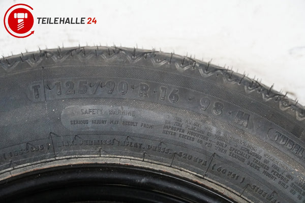 Mercedes S204 W204 Notrad Ersatzrad Conti T125/90R16 3,50Bx16H2 ET20 A2044000302