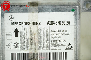 Mercedes S204 W204 Airbagsteuergerät Steuergerät Airbags A2048709326 5WK44319