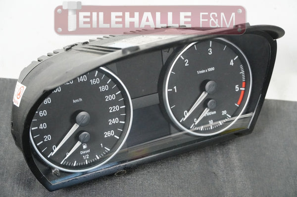 BMW E91 E90 3er M47 320d Kombiinstrument Tachometer Diesel Speed Cluster 9141487