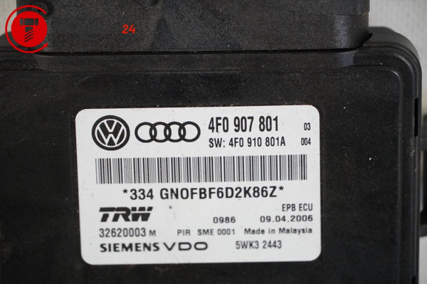 Audi A6 4F C6 Steuergerät elektronische Feststellbremse Parkbremse 4F0907801