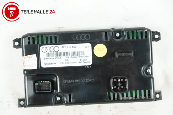 Audi A6 4F C6 Bordmonitor Display Bildschirm MMI Basic Siemens VDO 4F0919603