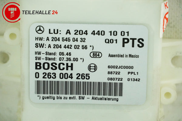 Mercedes S204 W204 Steuergerät PDC PTS Einparkhilfe Parkmodul A2044401001