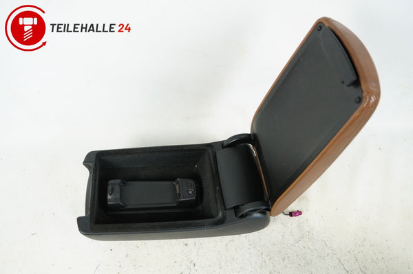 Audi A6 4F C6 Mittelarmlehne Leder Volterra braun Amaretto Ablagefach Telefon