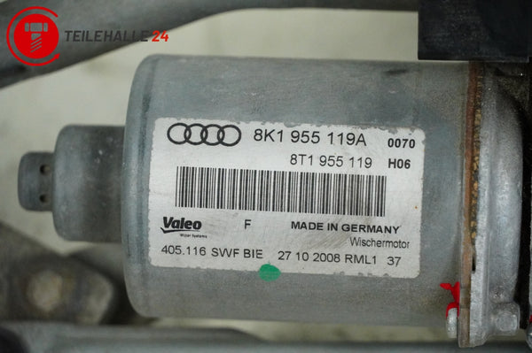 Audi A4 B8 8K Wischermotor Wischergestänge vorne 8K1955119A 8K1955023B