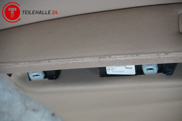 BMW E91 E90 3er Türverkleidung hinten links Leder Dakota savannabeige 7144803