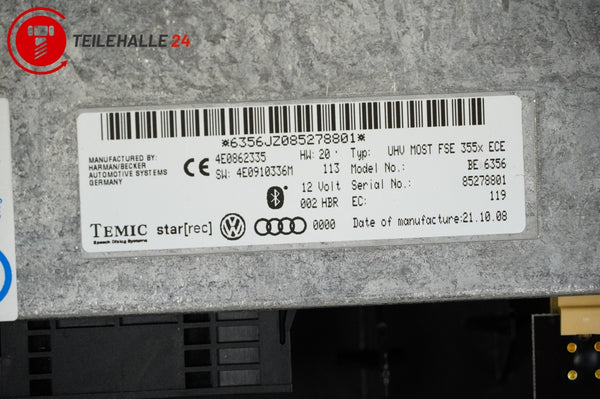 Audi A4 B8 8K A5 8T Steuergerät Bluetooth Interfacebox 4E0862335 4E0910336M