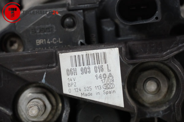 Audi A4 B8 8K A5 8T 1.8 TFSI Lichtmaschine Generator 140A 06H903016L 0124525113