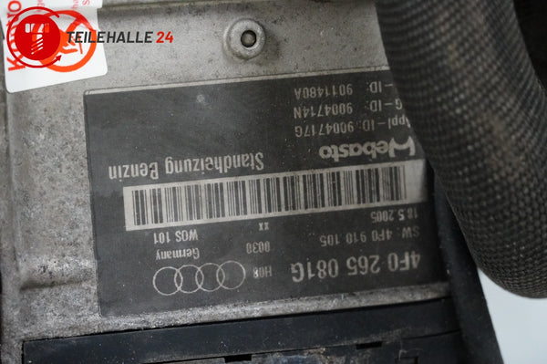 Audi A6 C6 4F FSI Benzin Standheizung Thermo Top V 2,5 bar 4F0265081G 4F0261600A