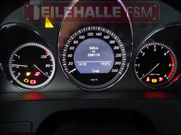 Mercedes S204 W204 Kombiinstrument Tachometer Speed Cluster A2049003802