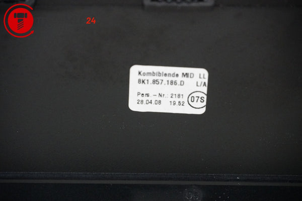 Audi A4 B8 8K A5 8T Displayblende Rahmen Naviblende Dekor grau 8K1857186D