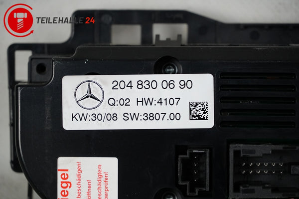 Mercedes S204 W204 Klimabedienteil Klimaautomatik Heizung Regelung 2048300690